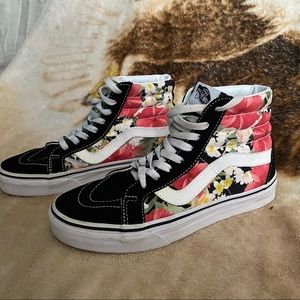floral sk8-hi's